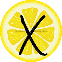Thumbnail for Personalized Lemon Sign Initial Monogram Decoe-4088-Dh-Custom 18 Wood Round X