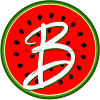 Thumbnail for Personalized Watermelon Sign Initial Monogram Decoe-4086-Dh-Custom 18 Wood Round