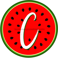Thumbnail for Personalized Watermelon Sign Initial Monogram Decoe-4086-Dh-Custom 18 Wood Round