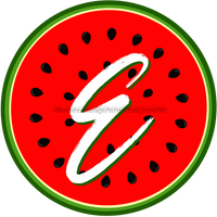 Thumbnail for Personalized Watermelon Sign Initial Monogram Decoe-4086-Dh-Custom 18 Wood Round