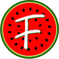 Thumbnail for Personalized Watermelon Sign Initial Monogram Decoe-4086-Dh-Custom 18 Wood Round
