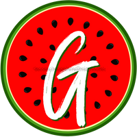 Thumbnail for Personalized Watermelon Sign Initial Monogram Decoe-4086-Dh-Custom 18 Wood Round