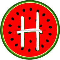Thumbnail for Personalized Watermelon Sign Initial Monogram Decoe-4086-Dh-Custom 18 Wood Round