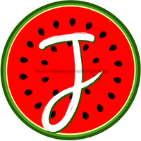 Thumbnail for Personalized Watermelon Sign Initial Monogram Decoe-4086-Dh-Custom 18 Wood Round