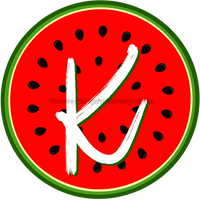 Thumbnail for Personalized Watermelon Sign Initial Monogram Decoe-4086-Dh-Custom 18 Wood Round