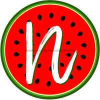 Thumbnail for Personalized Watermelon Sign Initial Monogram Decoe-4086-Dh-Custom 18 Wood Round