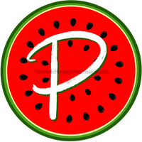 Thumbnail for Personalized Watermelon Sign Initial Monogram Decoe-4086-Dh-Custom 18 Wood Round