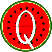 Thumbnail for Personalized Watermelon Sign Initial Monogram Decoe-4086-Dh-Custom 18 Wood Round