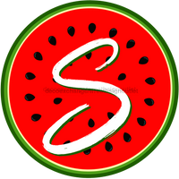 Thumbnail for Personalized Watermelon Sign Initial Monogram Decoe-4086-Dh-Custom 18 Wood Round