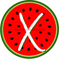 Thumbnail for Personalized Watermelon Sign Initial Monogram Decoe-4086-Dh-Custom 18 Wood Round
