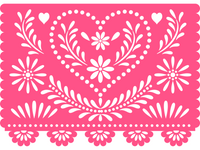 Thumbnail for Picado Papel Fiesta 22" Wood Door Hanger - DECOE-W-903678-DH