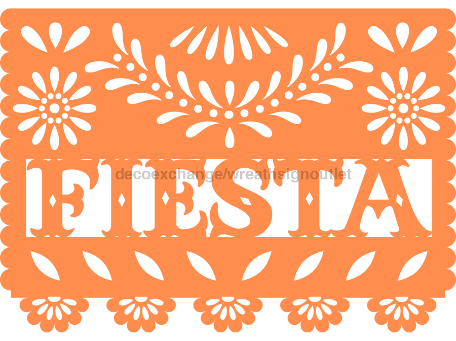 Picado Papel Fiesta 22" Wood Door Hanger - DECOE-W-903690-DH