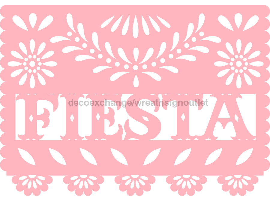 Picado Papel Fiesta 22" Wood Door Hanger - DECOE-W-903692-DH