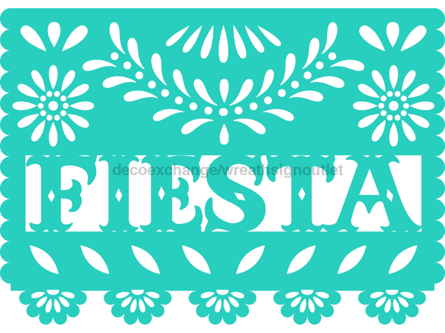 Picado Papel Fiesta 22" Wood Door Hanger - DECOE-W-903693-DH