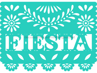Thumbnail for Picado Papel Fiesta 22" Wood Door Hanger - DECOE-W-903693-DH