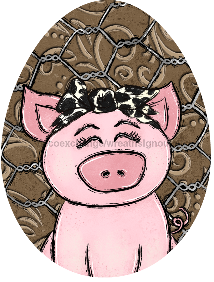 Pig 22" Wood Door Hanger - DECOE-W-695-DH