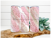 Thumbnail for Pink and Gold Tumbler, 20 oz Skinny Tumbler - DECOETUMBLER-106