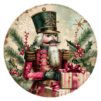 Thumbnail for Pink Christmas Nutcracker 18" Wood Door Hanger - DCO-102657-DH
