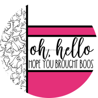 Thumbnail for Pink Ghost Door Hanger, Hello Brought Boos Door Hanger, DCO-01952-DH, 18