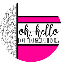 Thumbnail for Pink Ghost Door Hanger, Hello Brought Boos Door Hanger, DCO-01971-DH, 18