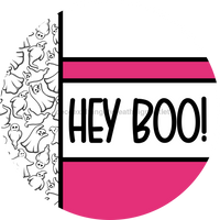 Thumbnail for Pink Ghost Door Hanger, Hey Boo Door Hanger, DCO-01950-DH, 18