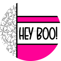 Thumbnail for Pink Ghost Door Hanger, Hey Boo Door Hanger, DCO-01970-DH, 18