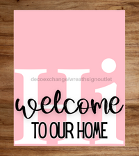 Thumbnail for Pink Hi Door Hanger Dco-01659-Dh-Lp 16X18’ Rectange Wood