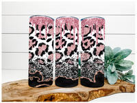Thumbnail for Pink Leopard Tumbler, 20 oz Skinny Tumbler - DECOETUMBLER-097