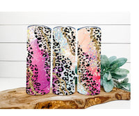 Thumbnail for Pink Leopard Tumbler, Glitter Tumbler 20 oz Skinny Tumbler - DECOETUMBLER-209