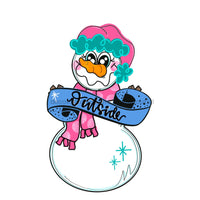 Thumbnail for Pink Snowman Door Hanger, MJ-W-00114-DH, 22in Wood Door Hanger