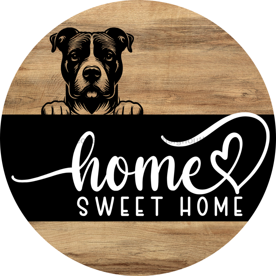 Dog Door Hanger, Hello Brought Treats Door Hanger, DCO-01975-DH, 18" Round Wood