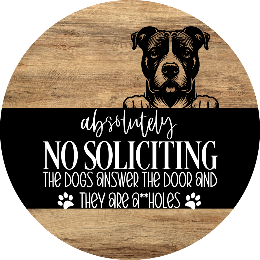 Dog Door Hanger, Hello Brought Treats Door Hanger, DCO-01975-DH, 18" Round Wood