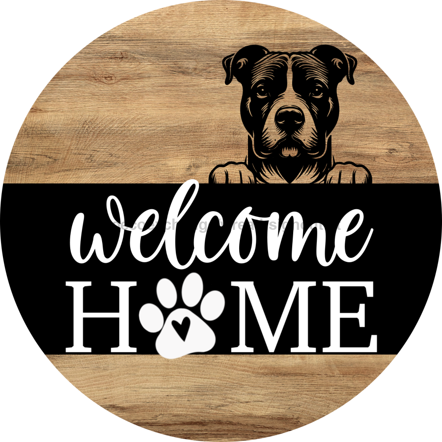 Dog Door Hanger, Hello Brought Treats Door Hanger, DCO-01975-DH, 18" Round Wood