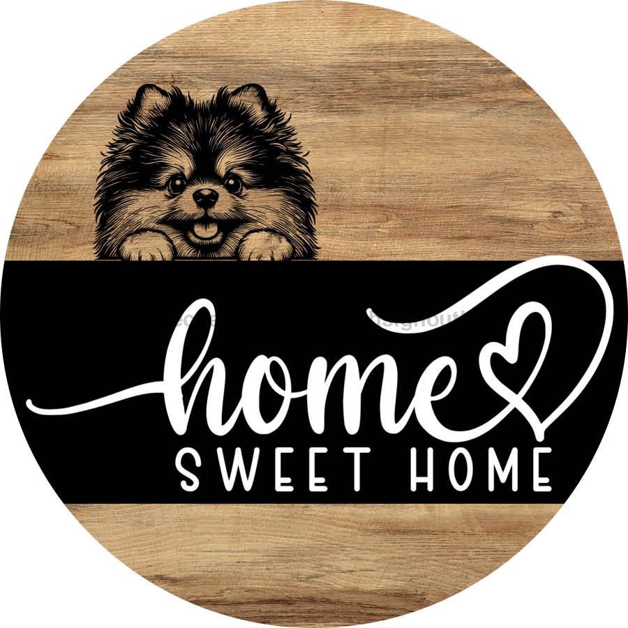 Dog Door Hanger, Hello Brought Treats Door Hanger, DCO-01975-DH, 18" Round Wood