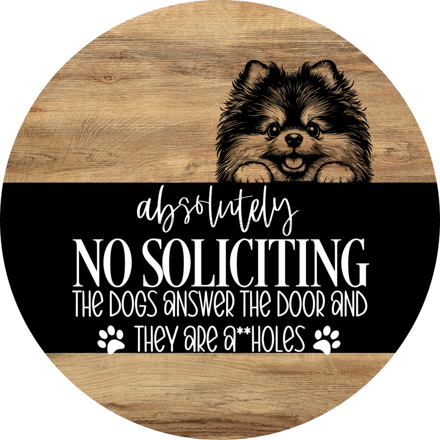 Dog Door Hanger, Hello Brought Treats Door Hanger, DCO-01975-DH, 18" Round Wood