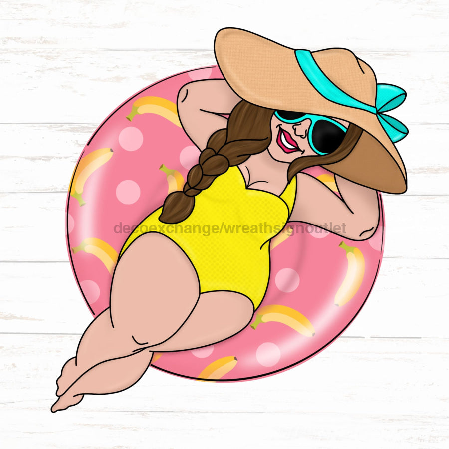 Pool Summer 22" Wood Door Hanger - CR-W-132-DH