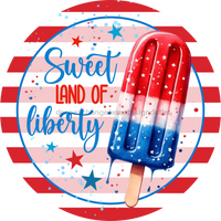 Thumbnail for Pop Cicle Patriotic Sign, DECOE-5255-D, Sign For Wreath, 10