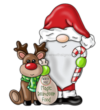 Thumbnail for Pre-Order: Christmas Sign Santa Reindeer Wood Sign Pcd-W-065 22 Door Hanger