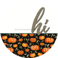 Thumbnail for Pumpkin Door Hanger Fall Dco-01602-Dh 18’ Round Wood