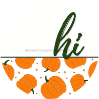 Thumbnail for Pumpkin Door Hanger Fall Dco-01603-Dh 18’ Round Wood