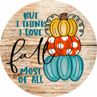Thumbnail for Wreath Sign, Pumpkin Sign, Love Fall Sign, 10