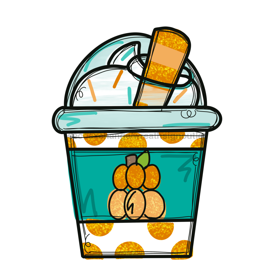 Pumpkin Spice Fall Door Hanger Mj-W-00044 22‚Äô Wood