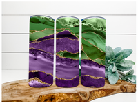 Thumbnail for Purple and Green Tumbler, 20 oz Skinny Tumbler - DECOETUMBLER-109