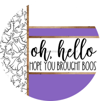 Thumbnail for Purple Ghost Door Hanger, Hello Brought Boos Door Hanger, DCO-01942-DH, 18