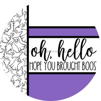 Thumbnail for Purple Ghost Door Hanger, Hello Brought Boos Door Hanger, DCO-01948-DH, 18