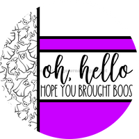 Thumbnail for Purple Ghost Door Hanger, Hello Brought Boos Door Hanger, DCO-01963-DH, 18