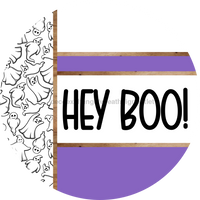 Thumbnail for Purple Ghost Door Hanger, Hey Boo Door Hanger, DCO-01940-DH, 18