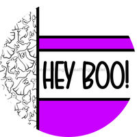 Thumbnail for Purple Ghost Door Hanger, Hey Boo Door Hanger, DCO-01962-DH, 18