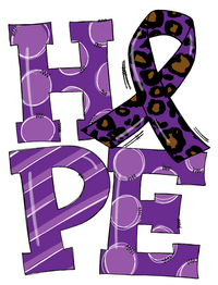 Thumbnail for Purple Hope Awareness 22" Wood Door Hanger - DECOE-W-0137-DH