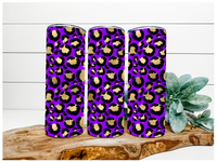 Thumbnail for Purple Leopard Tumbler, 20 oz Skinny Tumbler - DECOETUMBLER-100
